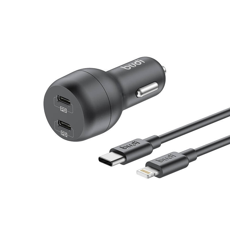 budi 40W DUAL PD CAR CHARGER + Charger – view 2