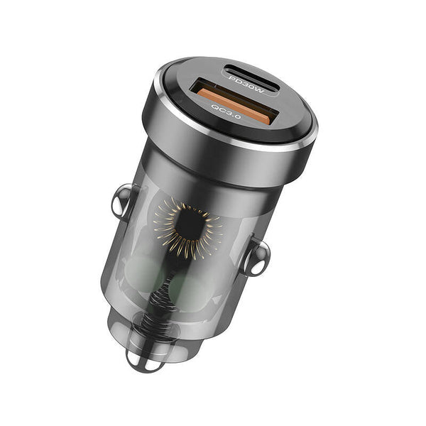 budi - 30w PD & QC CAR CHARGER Transparent Design