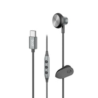 budi - Type-C Wired Sport Earphones with Ear Hook (Gunmetal)