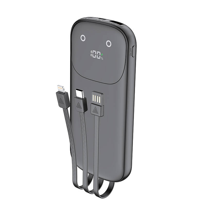 budi 10,000mAh Powerbank with Built in Cables – view 2
