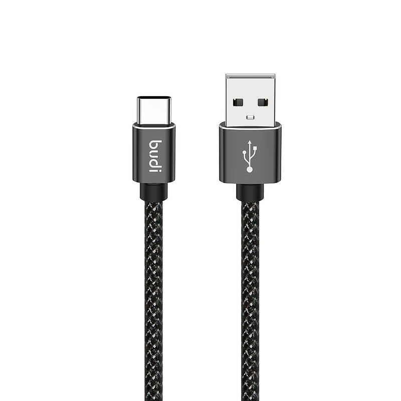 budi Premium Braided Charging Cable - USB-A to USB-C durable fast charging cable