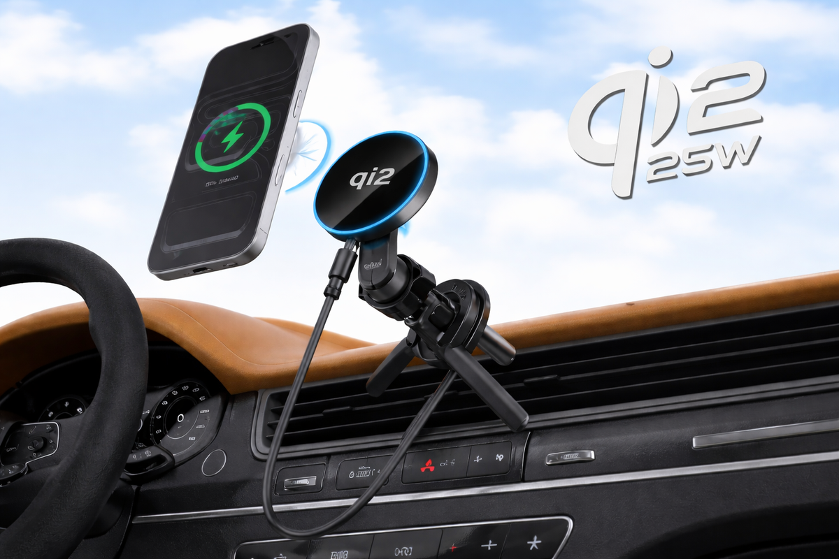 budi 2 in 1 Mag-E Qi2 Ultra Car Charger – view 3
