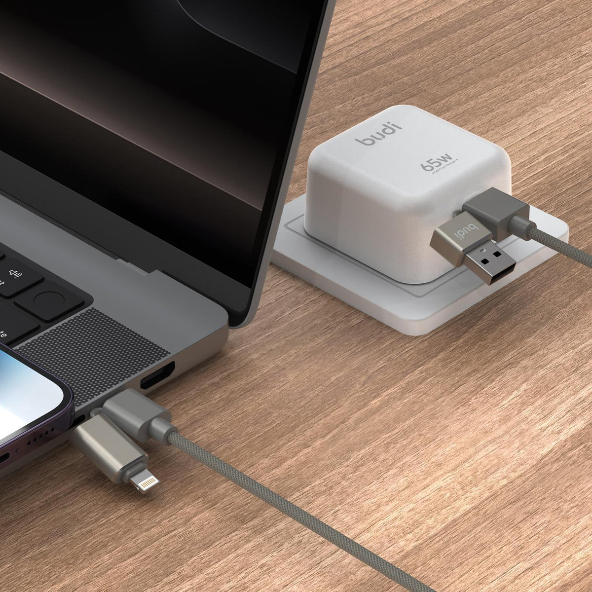 budi 4 in 1 65w Charging Cable – view 2