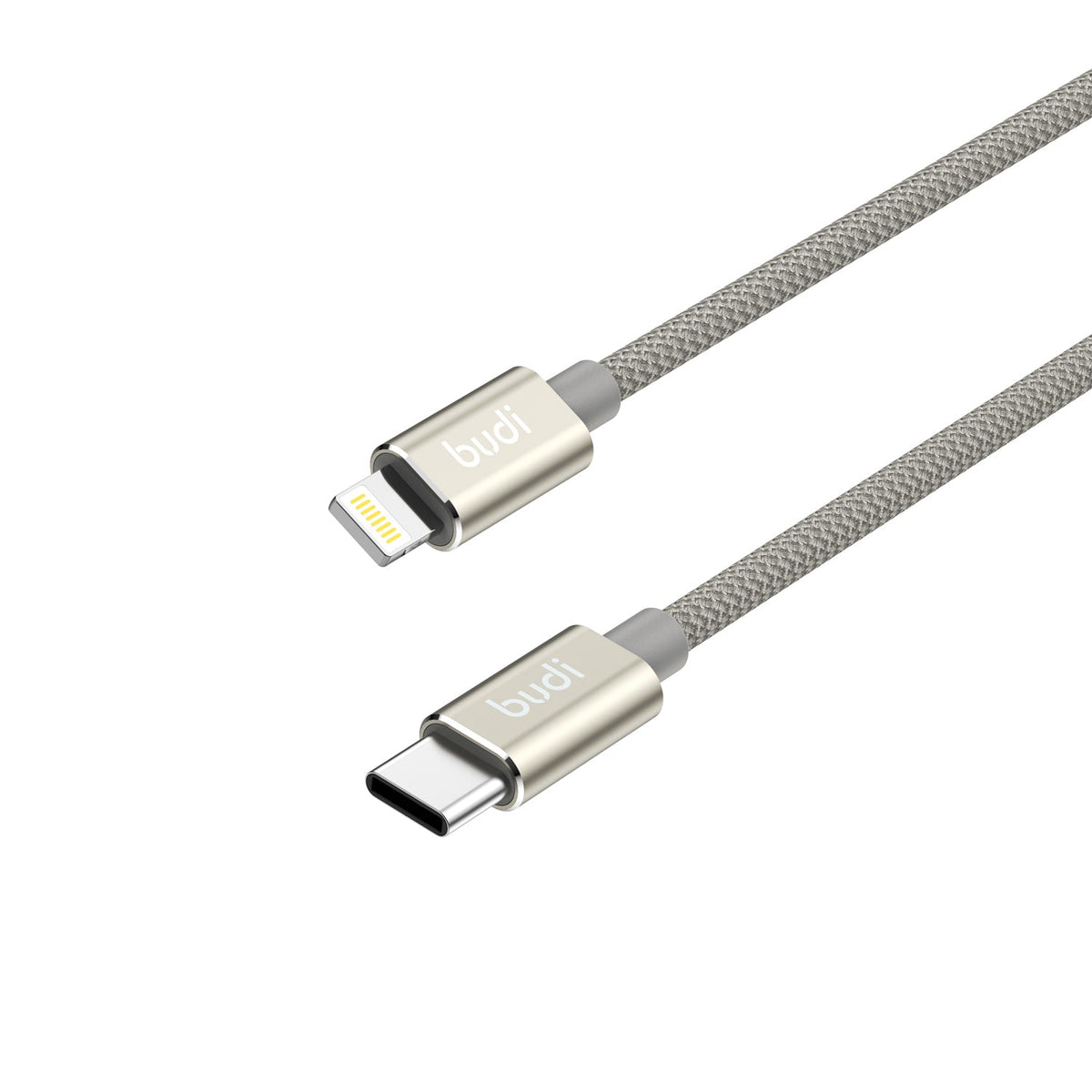 budi PD 27w Lightning Braided Nylon Charging Cable – view 3