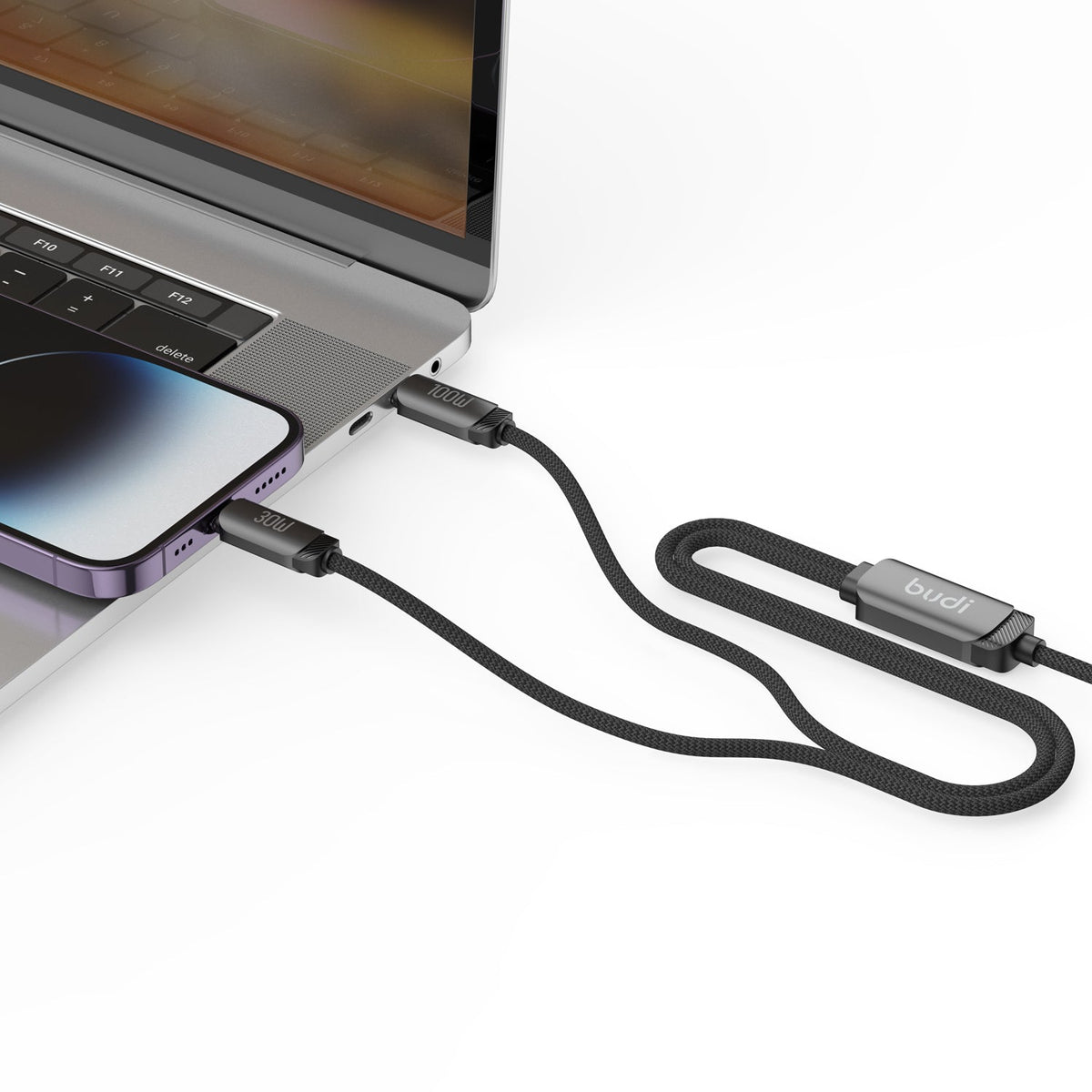 budi Dual Lightning/Type-C Charging Cable – view 2