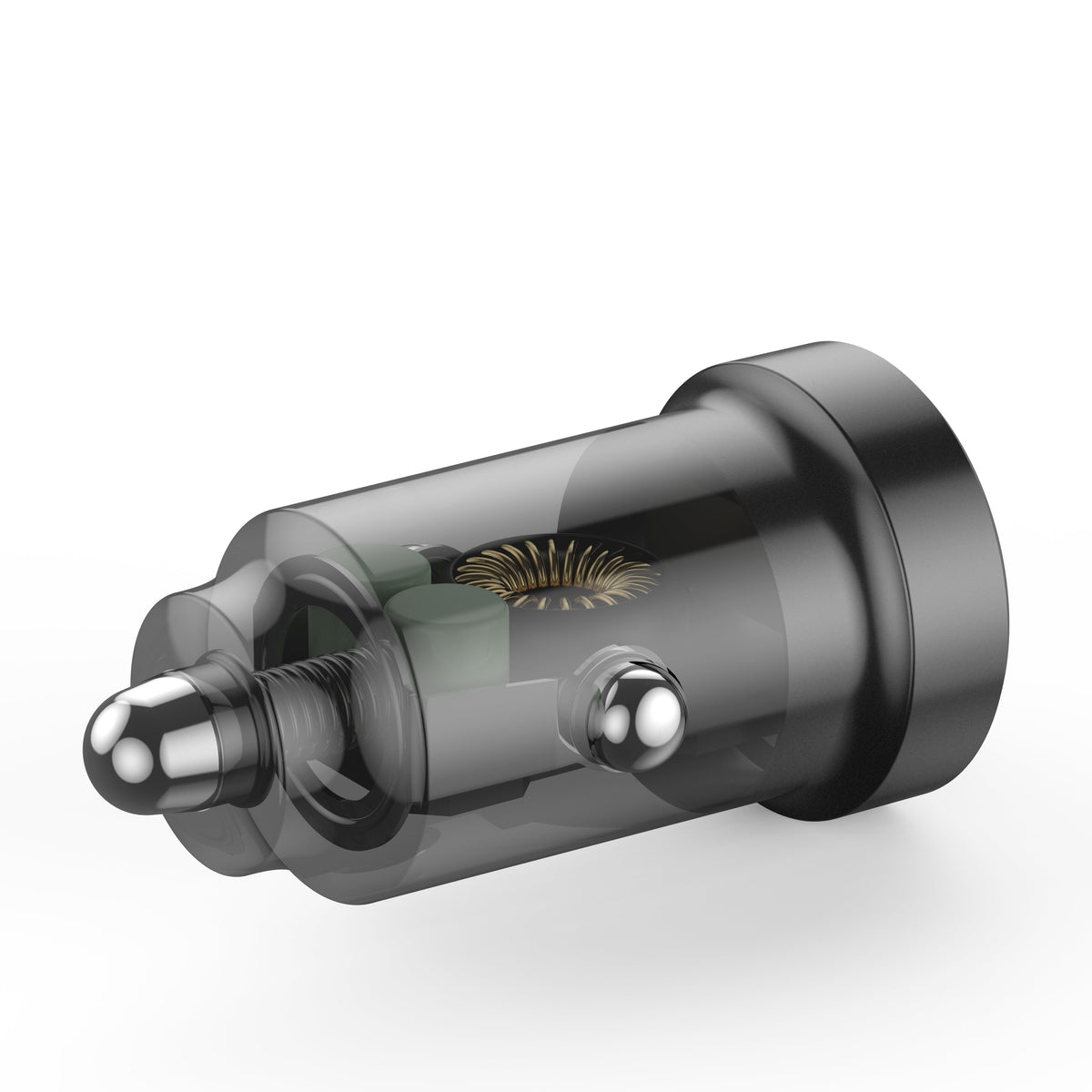 budi 30w PD & QC CAR CHARGER Transparent Design – view 4