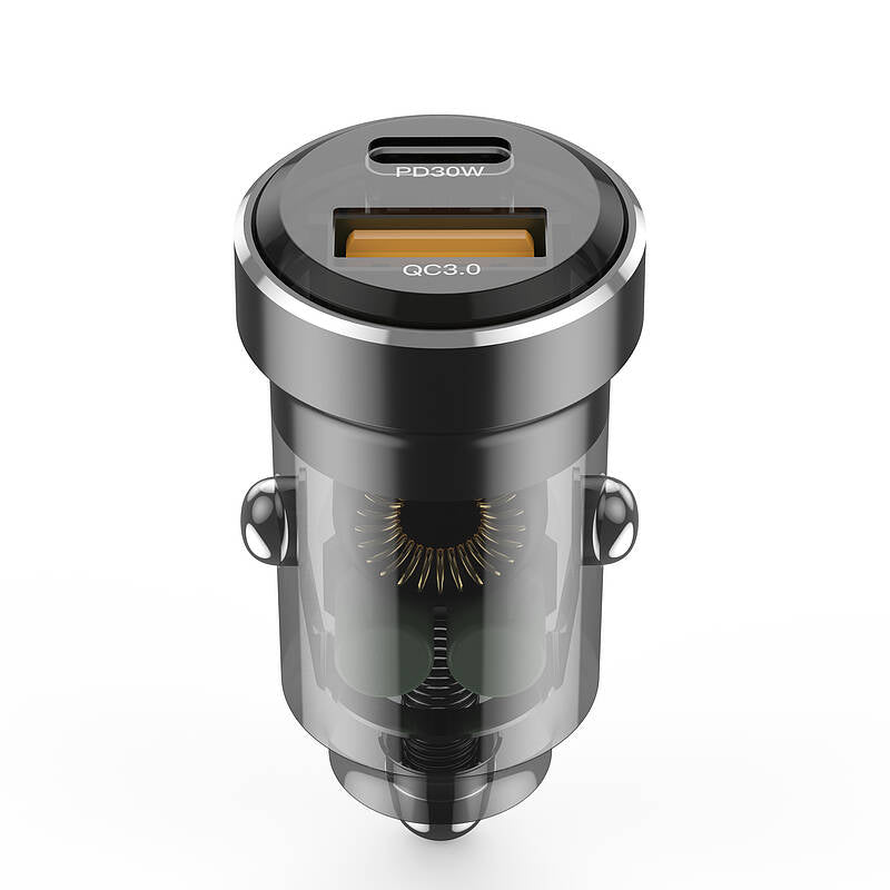 budi 30w PD & QC CAR CHARGER Transparent Design – view 5