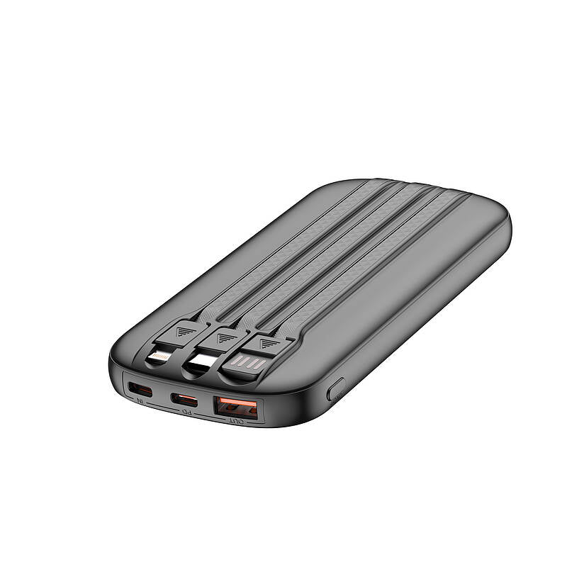 budi 10,000mAh Powerbank with Built in Cables – view 3