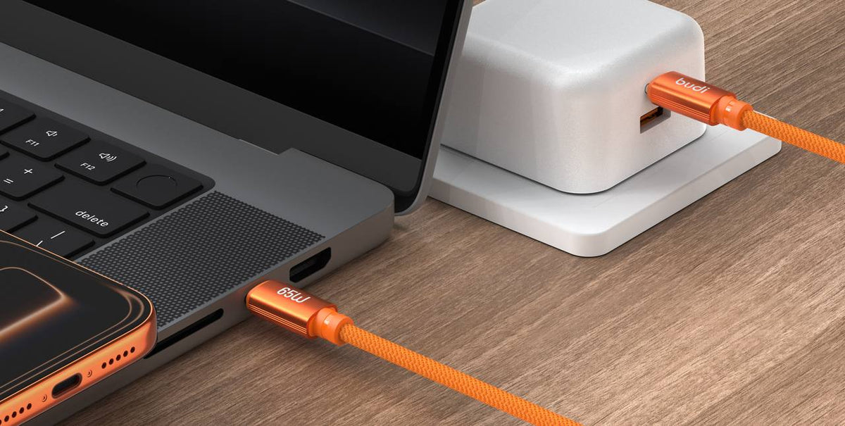 budi Cosmic Orange 65W Type-C Fast Charging Cable – view 2