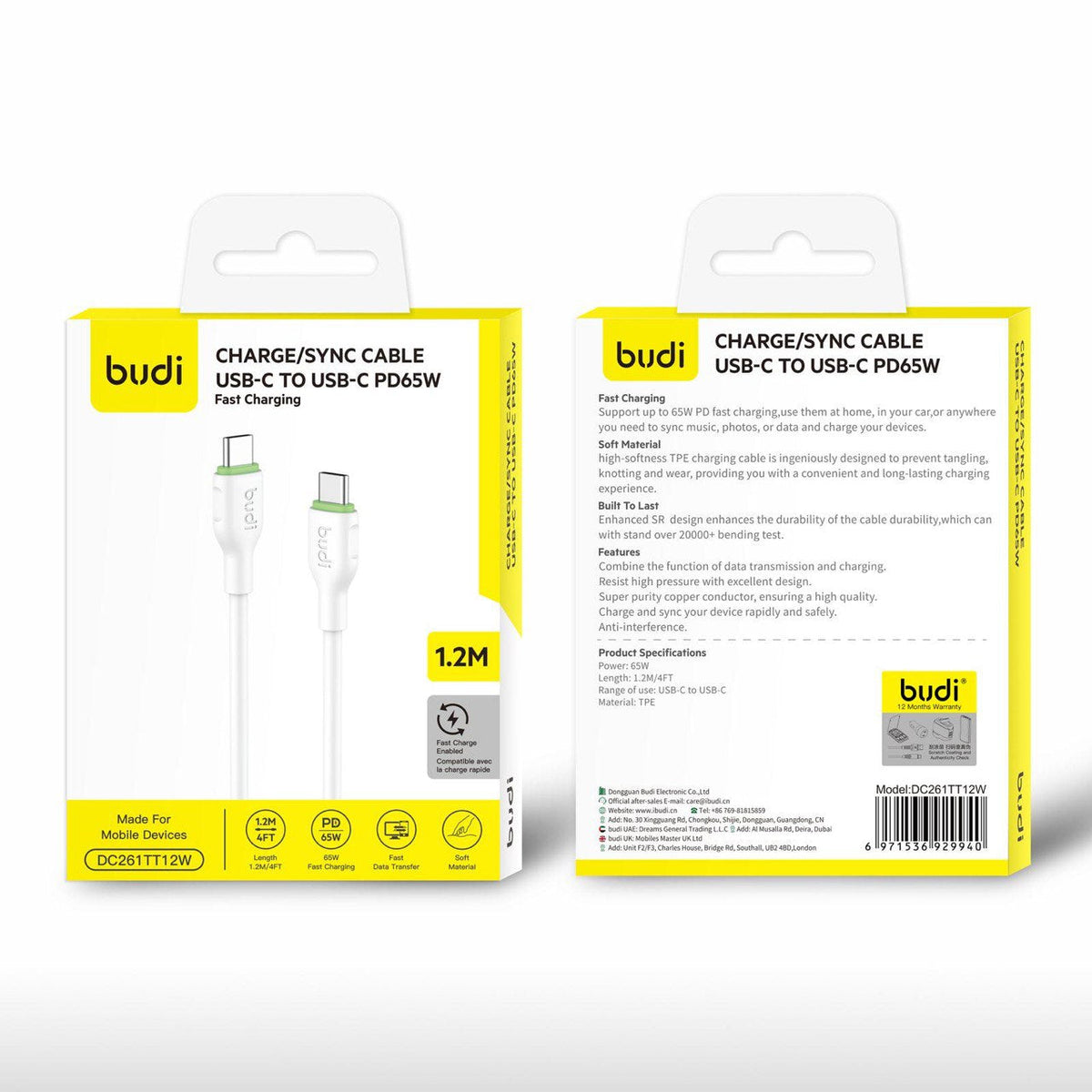 budi USB-C to USB-C/Lightning PD 65W Cable – view 10