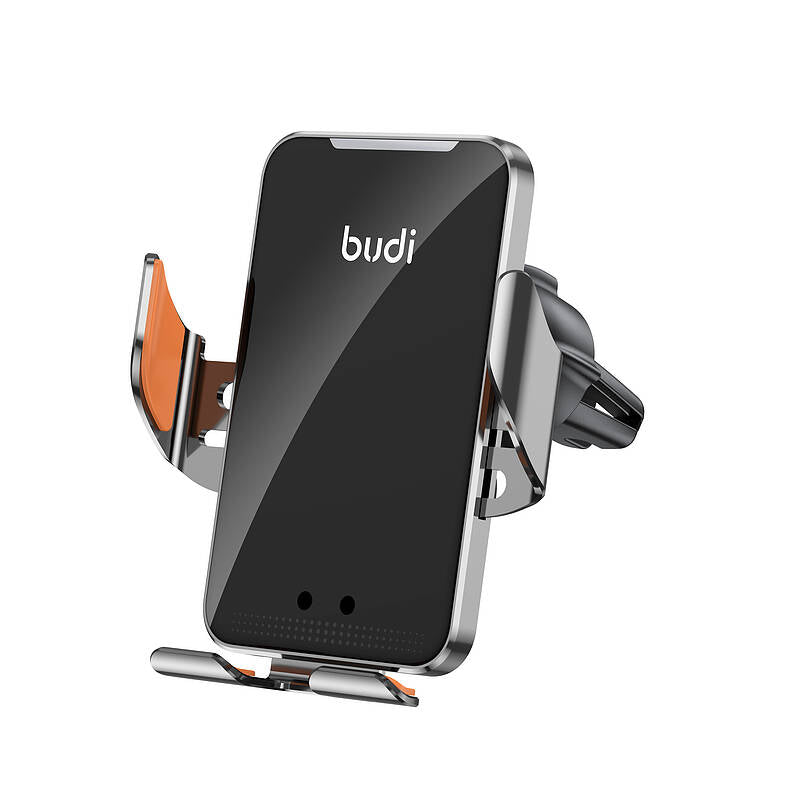 budi 15W Wireless Car Charger Phone Holder - vent mount fast charging