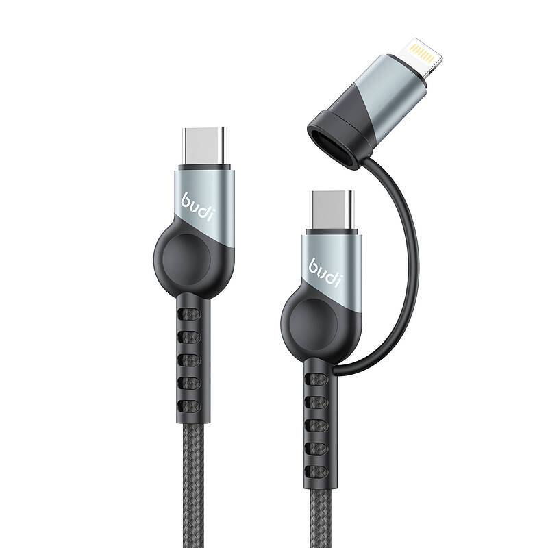 budi 2 in 1 USB-C to USB-C and Lightning Cable DC231