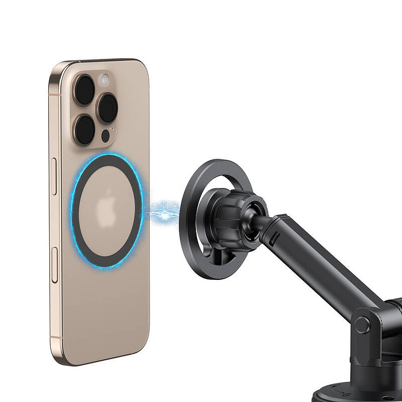 budi Mag-e Phone Holder - magnetic articulating arm mount for car dashboard